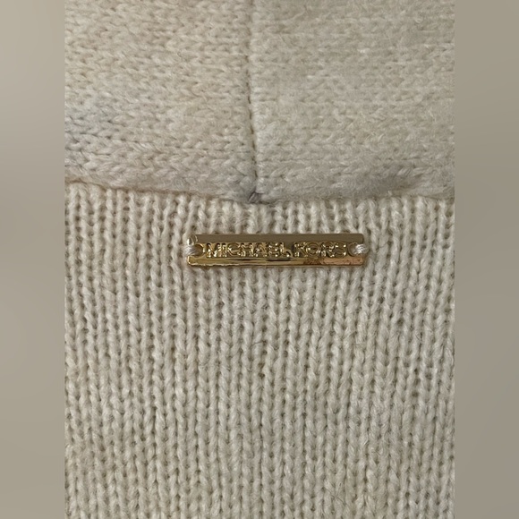 NWT: MICHAEL KORS - Color Block Cream/Black/Brown Cardigan Sweater Size XL - Picture 5 of 8